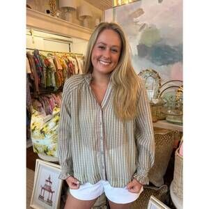NEW BAYBALA floral stripe harper top in black/ white